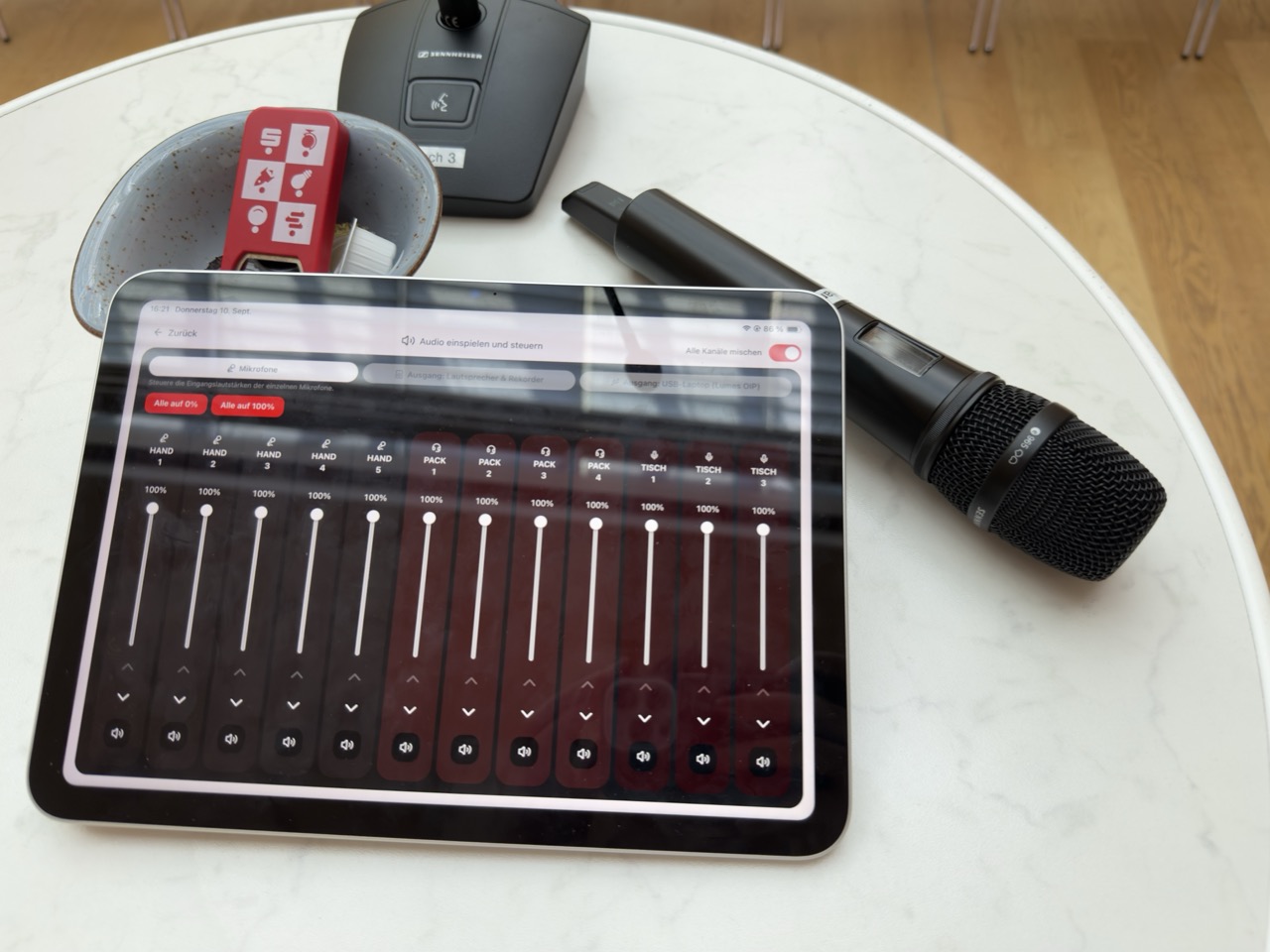 Web-App auf einem Tablet